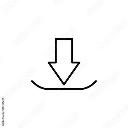 A simple download arrow icon symbolizing file or data transfer.