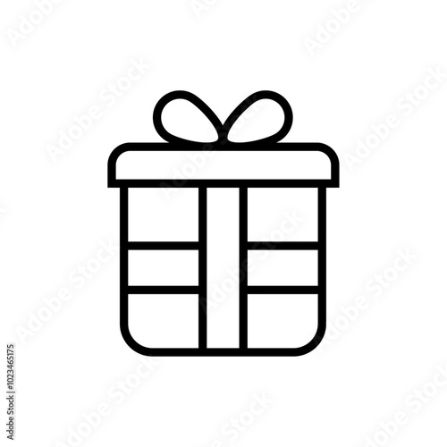 A wrapped gift box icon, symbolizing presents, celebrations, or special occasions, commonly used in festive or promotional graphics.