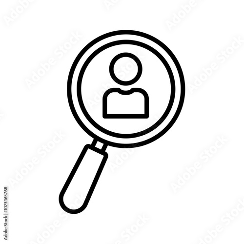 A magnifying glass icon, symbolizing investigation, research, or exploration, often used in detective or analytical contexts.