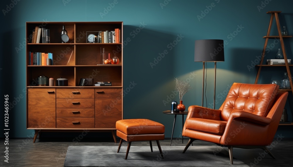 Chic and modern living room featuring fashionable furniture and contemporary decor elements Chic and modern living room featuring fashionable furniture and contemporary decor elements