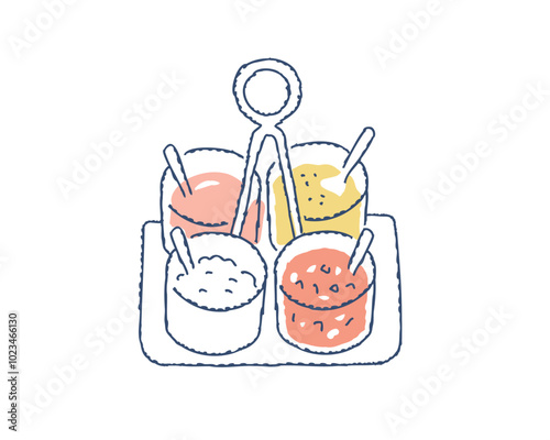 タイの調味料入れ・ クアングプゥング