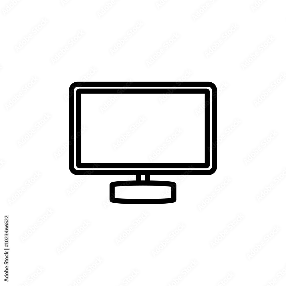 An icon of a computer monitor, representing technology, screens, or workstations, commonly seen in tech or business-related visuals. An icon of a computer monitor, representing technology, screens, or workstations, commonly seen in tech or business-related visuals.