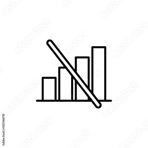 A crossed-out service bar icon, indicating no mobile signal or service available.