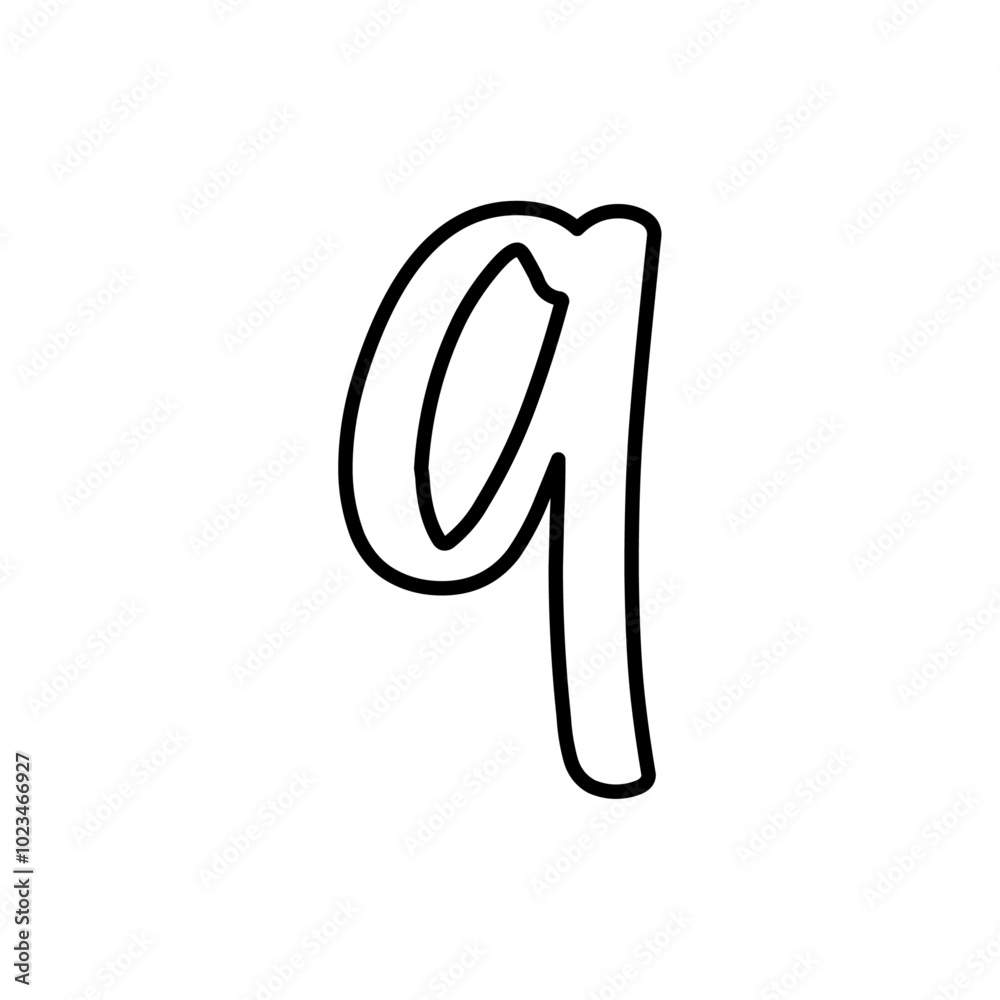Simple outline icon of the number nine, representing numerals or sequence. Simple outline icon of the number nine, representing numerals or sequence.