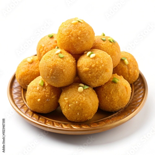 Indian famous laddu on a isolated background