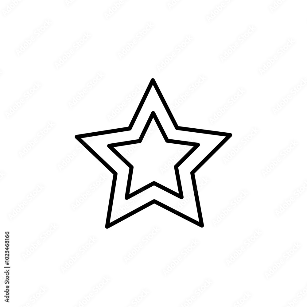 Simple outline of a five-pointed star, representing ratings or favorites. Simple outline of a five-pointed star, representing ratings or favorites.
