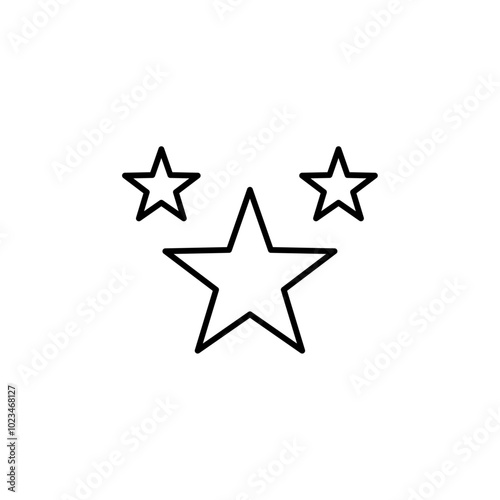 Outline icon of a star-shaped sparkle, symbolizing brightness or shine.