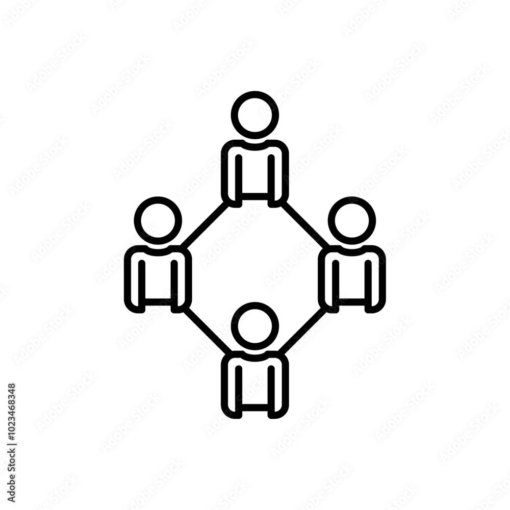 A group of people icon symbolizing teamwork or collaboration. A group of people icon symbolizing teamwork or collaboration.