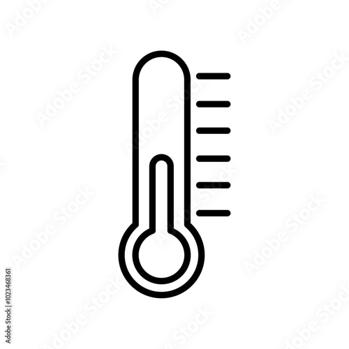 A thermometer icon representing temperature, heat, or cold.