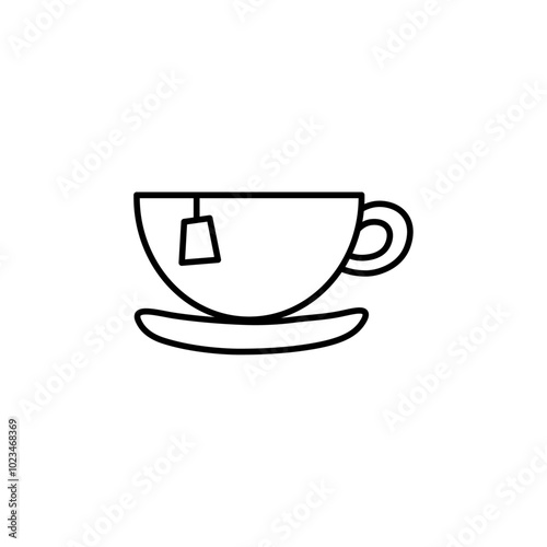 A tea cup icon symbolizing hot beverages or relaxation.