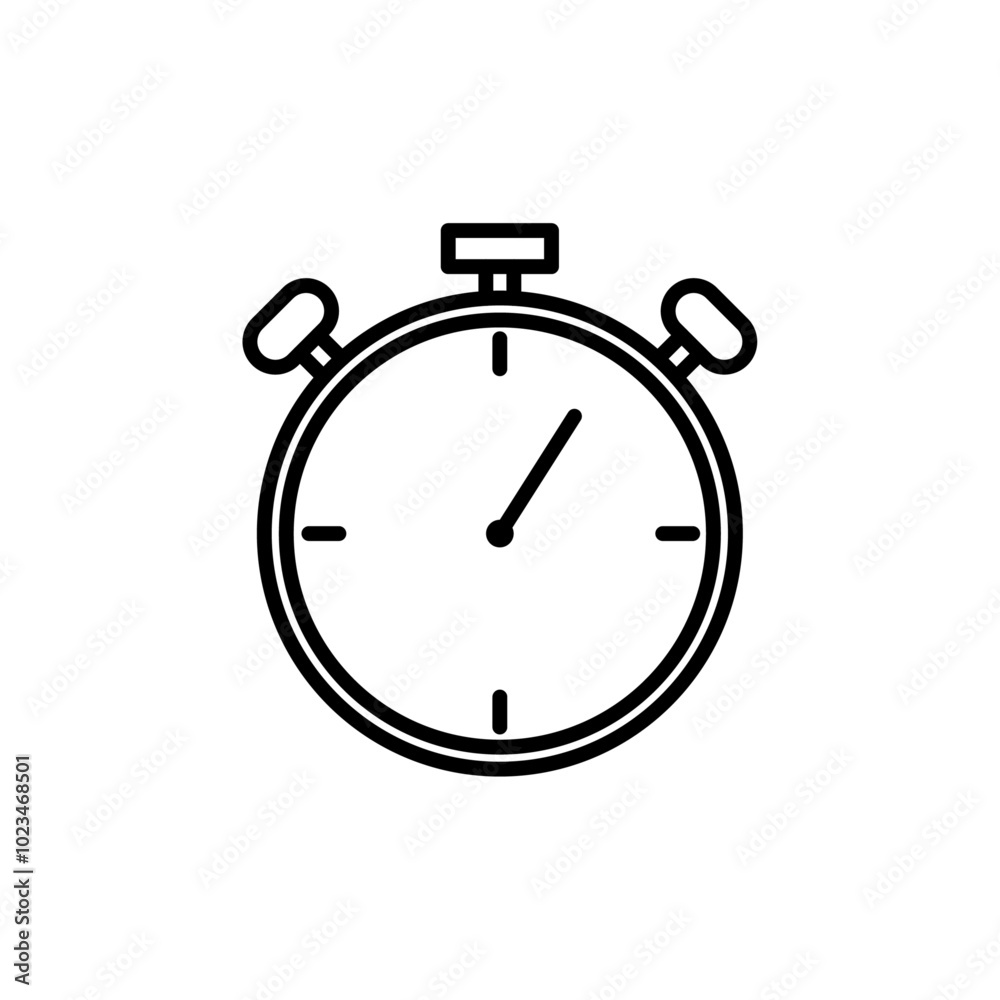 Stopwatch icon for time tracking or countdowns. Stopwatch icon for time tracking or countdowns.