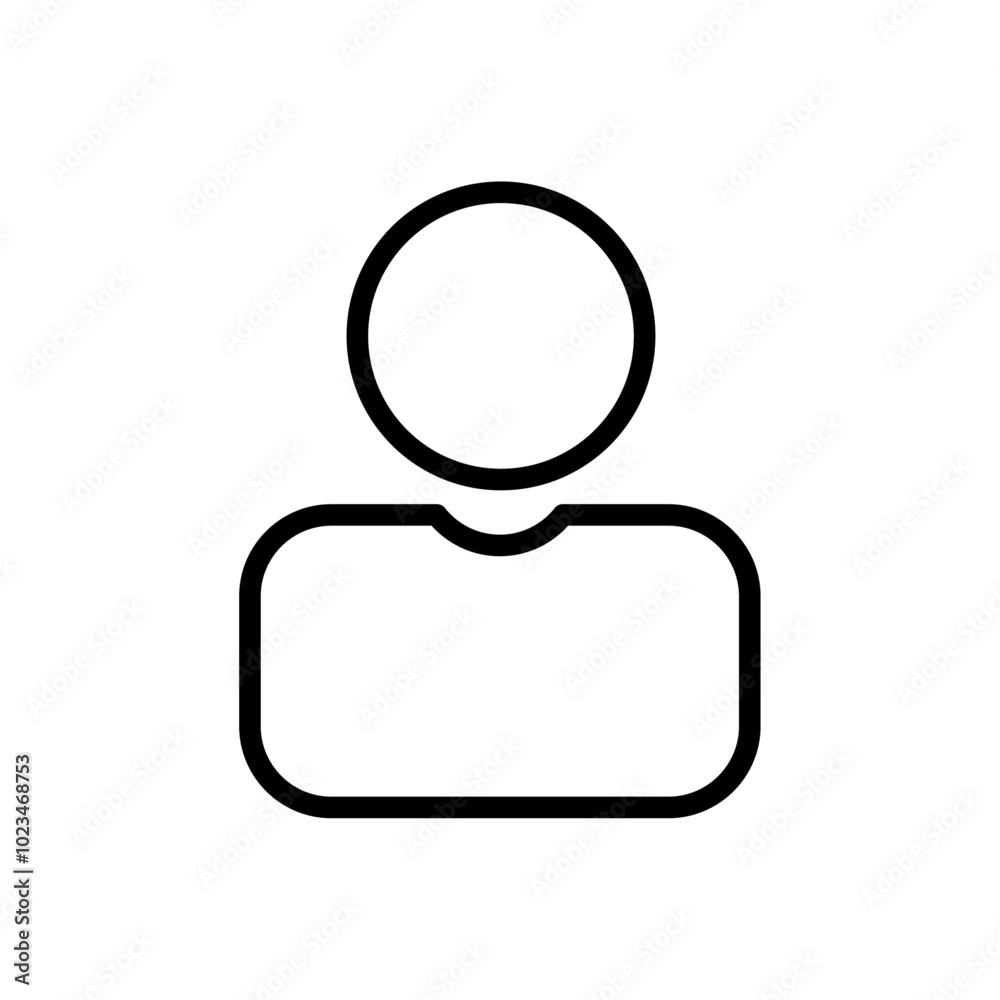 Outline of a person symbolizing user or account profiles. Outline of a person symbolizing user or account profiles.