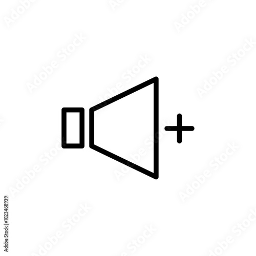 A speaker icon symbolizing increasing volume or sound levels.