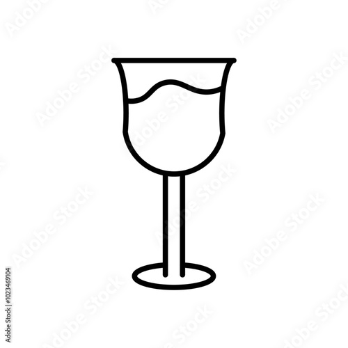 A wine glass icon symbolizing alcohol, celebrations, or beverages.