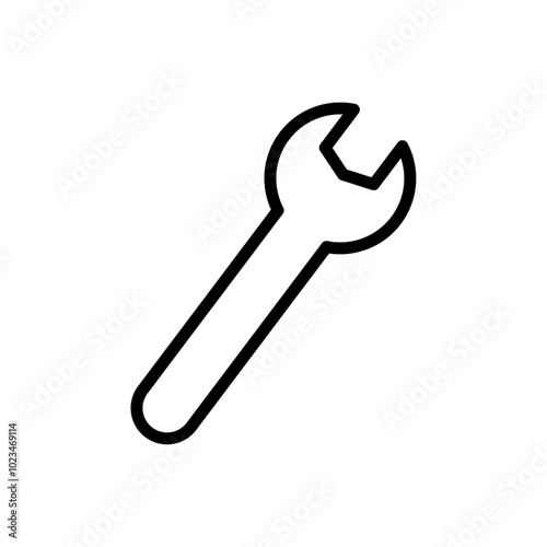 A simple wrench icon symbolizing tools or repair work.