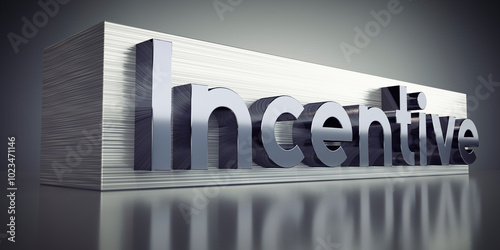 Fotografie Incentive - metal typographical concept - 3D illustration