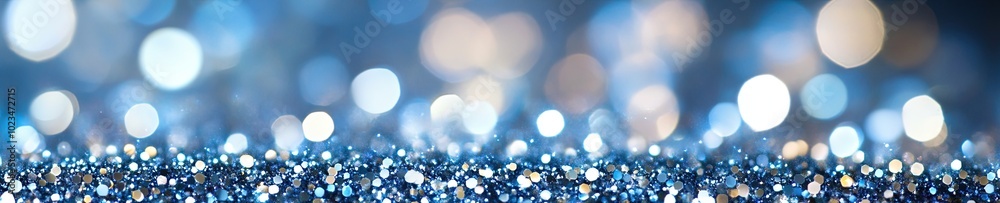 silver and blue bokeh of light textured glitter background silver and blue bokeh of light textured glitter background