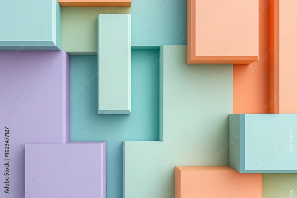 Abstract Geometric Pattern with Pastel Colors Abstract Geometric Pattern with Pastel Colors