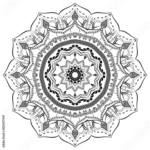 Realistic Ornamental Mandala Design Background