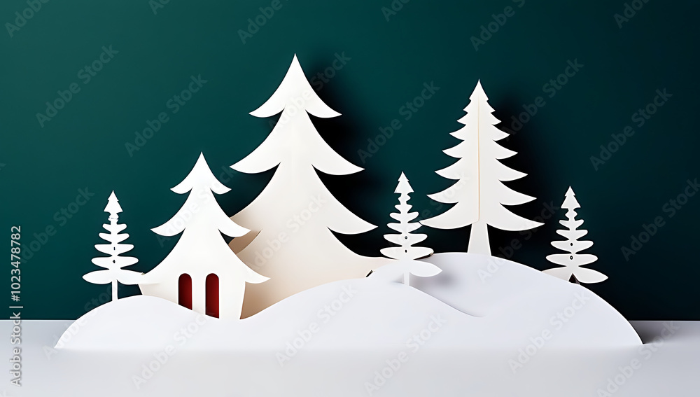 Fototapeta premium christmas still life arrangement peaceful holiday setting