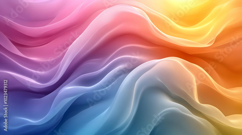 Abstract Background with Wavy Lines and Gradient Colors