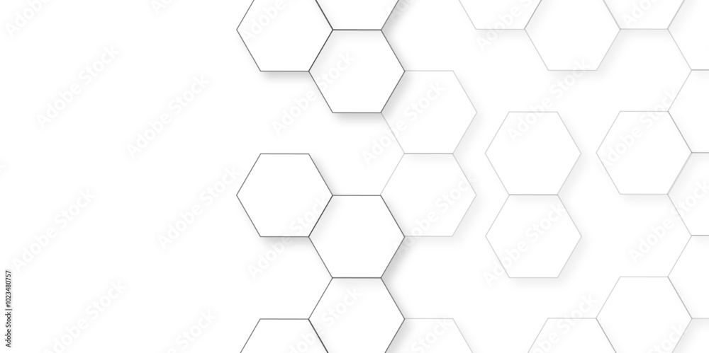 Abstract white background with hexagon and hexagonal background. Luxury white pattern with hexagons. abstract 3d hexagonal background with shadow. 3D futuristic abstract honeycomb mosaic background. Abstract white background with hexagon and hexagonal background. Luxury white pattern with hexagons. abstract 3d hexagonal background with shadow. 3D futuristic abstract honeycomb mosaic background.