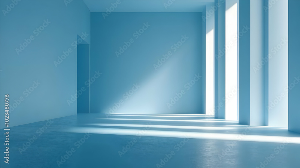 Abstract Blue Room 3D Illustration Abstract Blue Room 3D Illustration