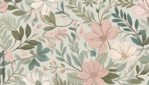 Delicate floral pattern