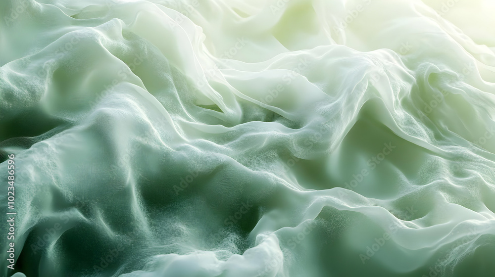 Obraz premium Abstract Green Fabric Texture Background Illustration