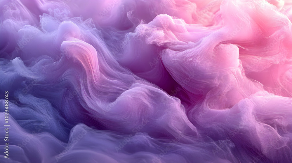 Abstract Purple and Pink Swirling Smoke Background Illustration