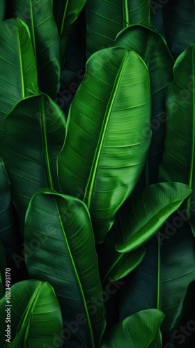 A flatlay banana leaves background backgrounds outdoors nature. photo