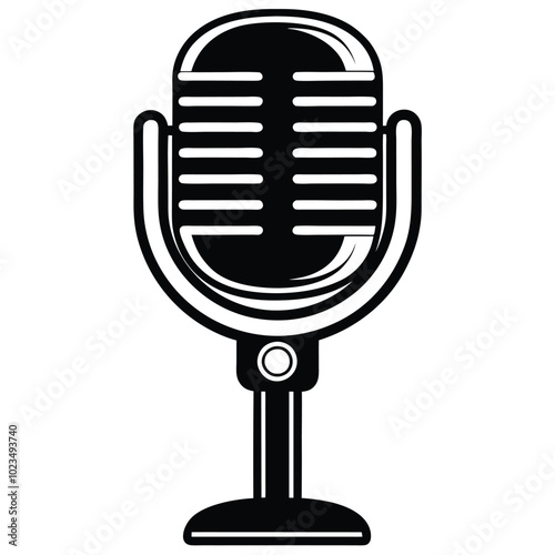 microphone vector silhouette.