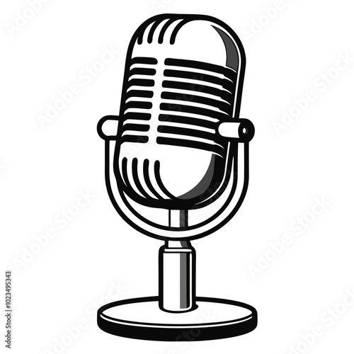 microphone vector silhouette.