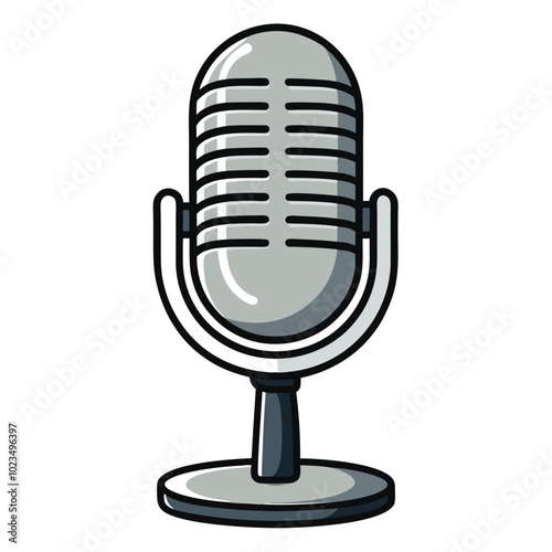 microphone vector silhouette.