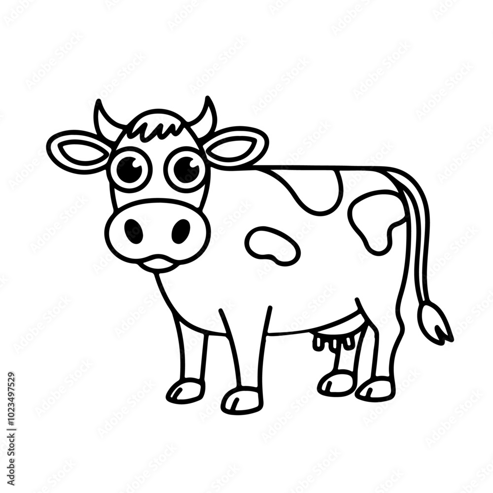 Fototapeta premium Cow vector art design
