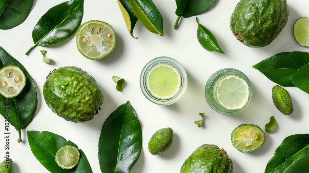 Feijoa Bliss Natural Beauty and Wellness with Fresh Feijoa Skincare Products and Lush Greenery