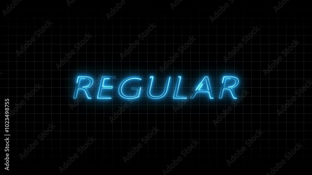 Blue neon text animation. Blue neon text animation.