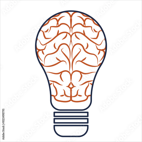 Lightbulb and Brain- A lightbulb overlaid with a brain to represent ideas 