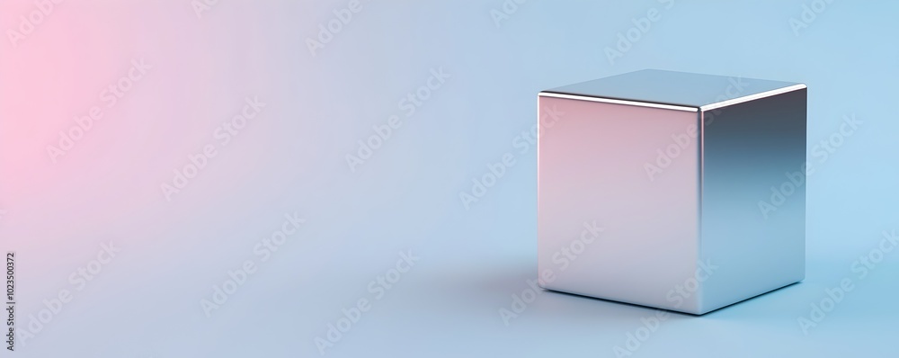 Futuristic Silver Cube Block - Sleek Geometric Design Symbolizing Wealth and Finance with Sharp Edges for Modern Aesthetic Futuristic Silver Cube Block - Sleek Geometric Design Symbolizing Wealth and Finance with Sharp Edges for Modern Aesthetic