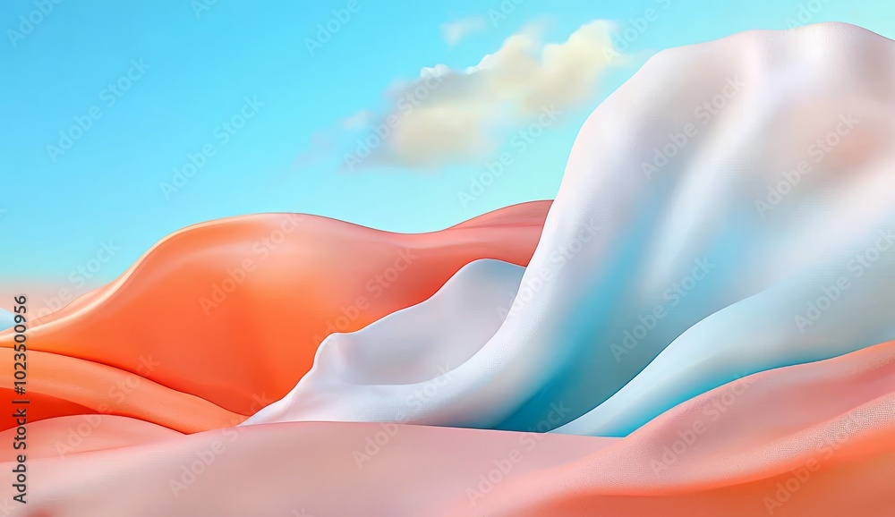 Fototapeta premium Abstract Gradient Background with Colorful Lines and Curves