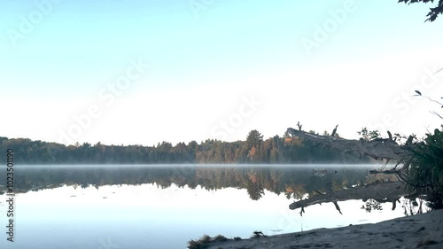 morning on the lake beach