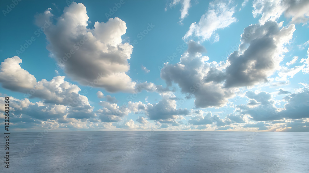 Calm Sky and Ocean Background