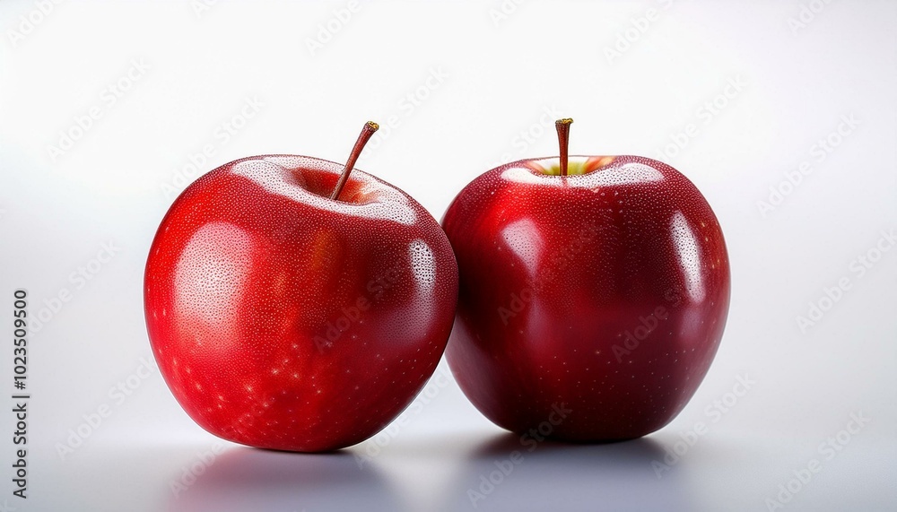 Fresh red apple with a shiny surface. Fresh red apple with a shiny surface.