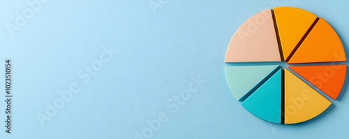 A professional abstract pie chart illustrating market share allocation, serving as a visual representation of financial profit and growth strategies
