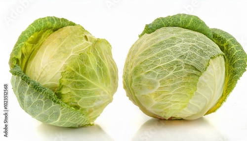  Ripe cabbage isolated on a white background. photo