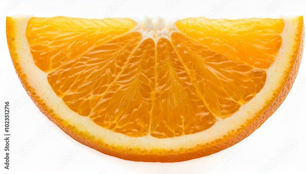 Orange fruit slice isolated on white background. Top view. Orange fruit slice isolated on white background. Top view.