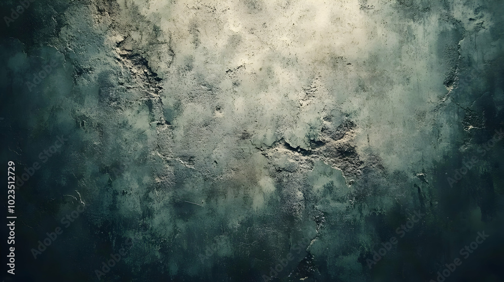 Abstract Green Wall Background with Rough Texture and Cracks Abstract Green Wall Background with Rough Texture and Cracks