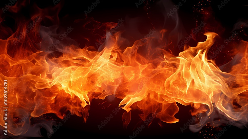 Intense and captivating flames dancing in a fiery display of heat and light. Intense and captivating flames dancing in a fiery display of heat and light.