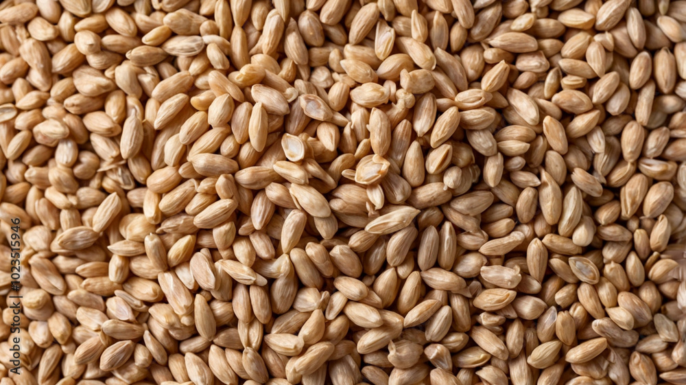 Light-colored seeds arranged in a seemingly random pattern Light-colored seeds arranged in a seemingly random pattern