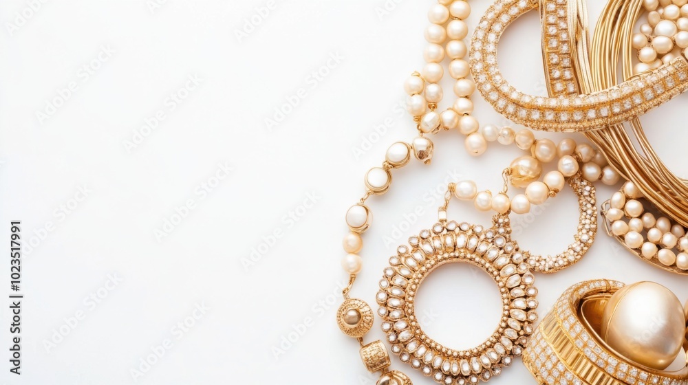 Fashion accessories, close-up of chic accessories on a white background. Fashion accessories, close-up of chic accessories on a white background.